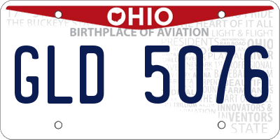 OH license plate GLD5076