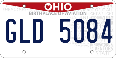 OH license plate GLD5084