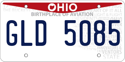 OH license plate GLD5085
