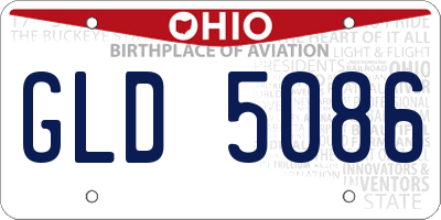 OH license plate GLD5086