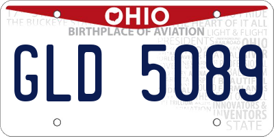 OH license plate GLD5089