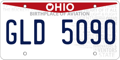 OH license plate GLD5090