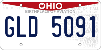 OH license plate GLD5091