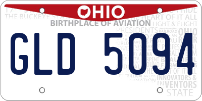 OH license plate GLD5094