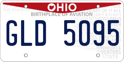 OH license plate GLD5095