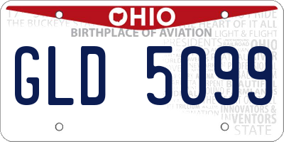 OH license plate GLD5099