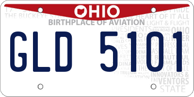 OH license plate GLD5101