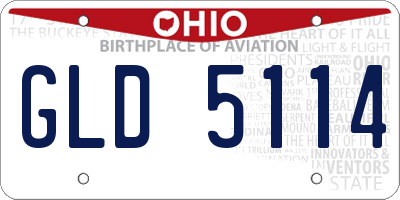 OH license plate GLD5114