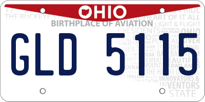 OH license plate GLD5115