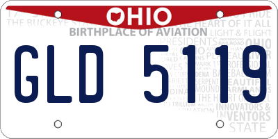 OH license plate GLD5119