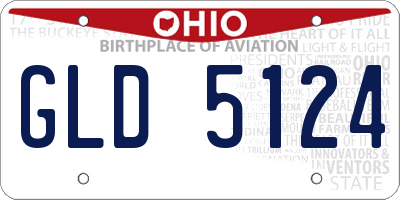OH license plate GLD5124