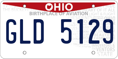 OH license plate GLD5129