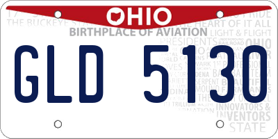 OH license plate GLD5130