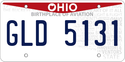 OH license plate GLD5131