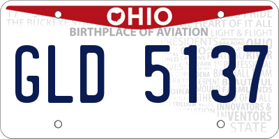 OH license plate GLD5137