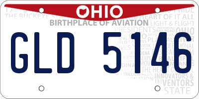 OH license plate GLD5146