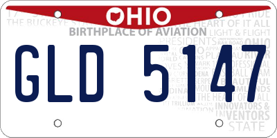 OH license plate GLD5147