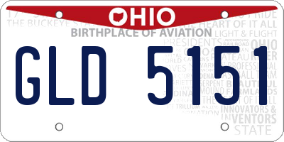 OH license plate GLD5151