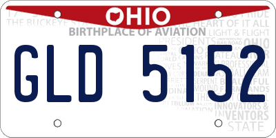 OH license plate GLD5152