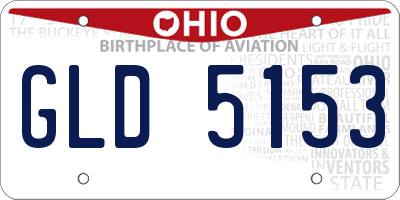 OH license plate GLD5153