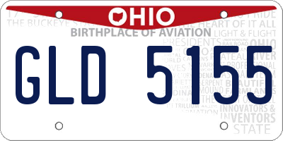 OH license plate GLD5155