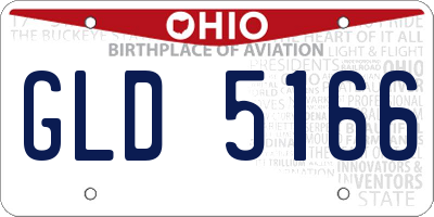 OH license plate GLD5166