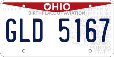 OH license plate GLD5167