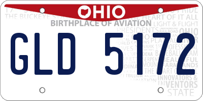 OH license plate GLD5172