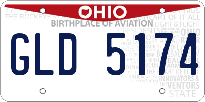 OH license plate GLD5174