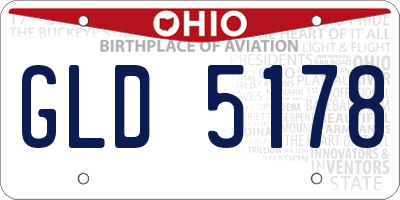 OH license plate GLD5178