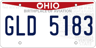 OH license plate GLD5183