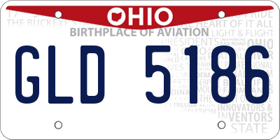 OH license plate GLD5186