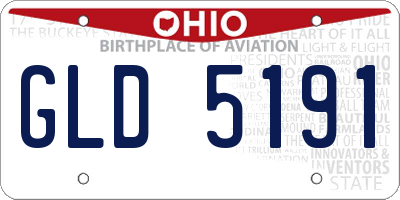 OH license plate GLD5191