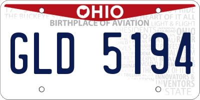 OH license plate GLD5194