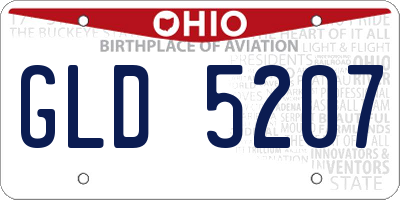 OH license plate GLD5207