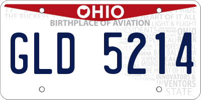 OH license plate GLD5214
