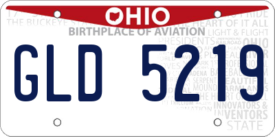 OH license plate GLD5219
