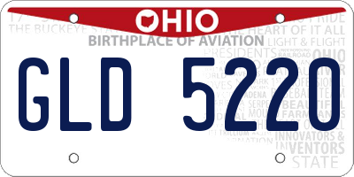 OH license plate GLD5220