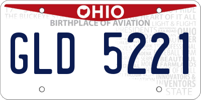 OH license plate GLD5221
