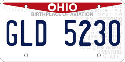 OH license plate GLD5230