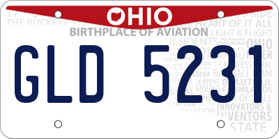 OH license plate GLD5231