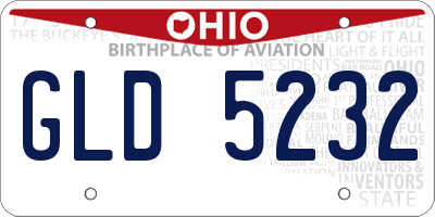 OH license plate GLD5232