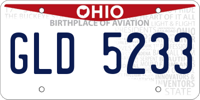 OH license plate GLD5233