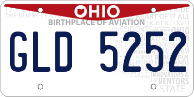 OH license plate GLD5252