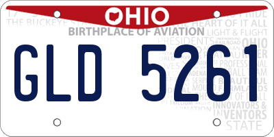 OH license plate GLD5261