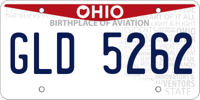 OH license plate GLD5262