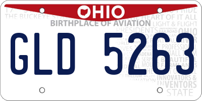 OH license plate GLD5263