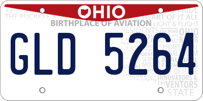 OH license plate GLD5264