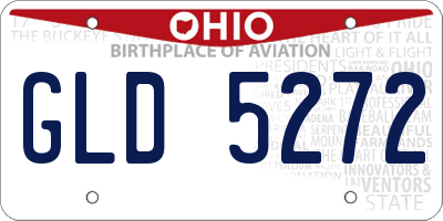 OH license plate GLD5272