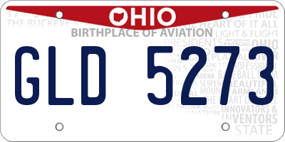OH license plate GLD5273